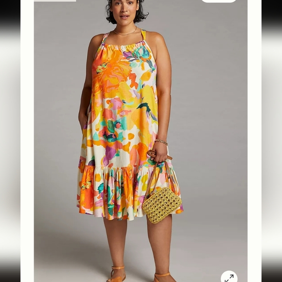 Anthropologie Dresses & Skirts - Daily Practice by Anthropologie Frida Cross-Back Midi Dress
